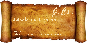 Jobbágy Csongor névjegykártya