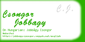 csongor jobbagy business card