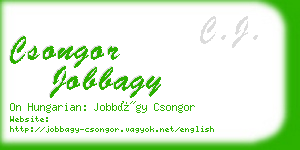 csongor jobbagy business card